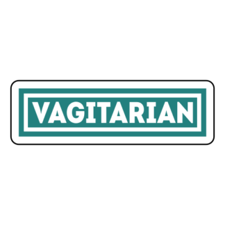 Vagitarian Sticker (Turquoise)